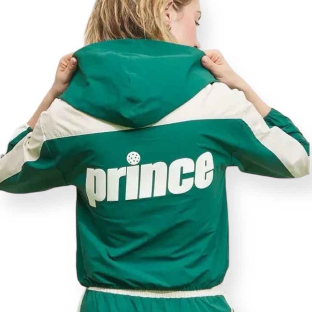 PRINCE X TARGET Pickleball Collection Hooded Zip Front Crop Jacket Evergreen XXL